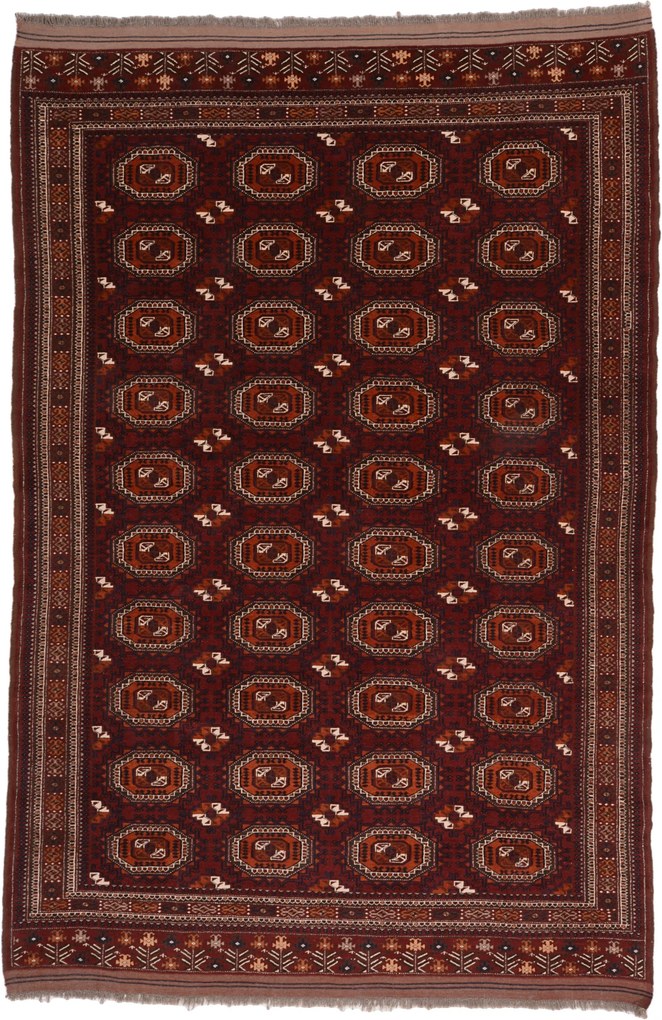 Turkmen Tappeto 200x300 (Uzbekistan) Annodato A Mano