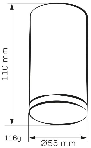 Luce Spot da bagno TURYN 1xGU10/10W/230V IP44 nero