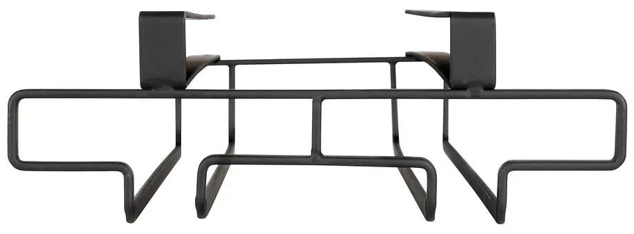 Supporto nero sotto il ripiano in vetro - Wenko