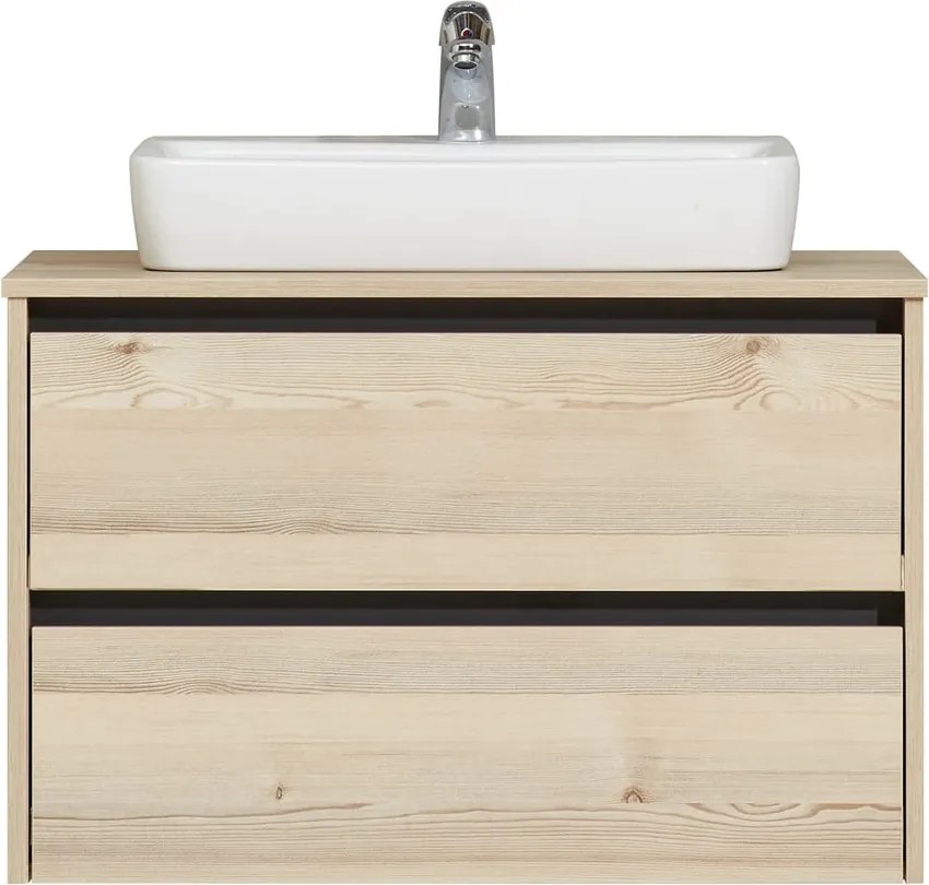 Piano per lavabo di colore naturale con effetto pino Quickset 393 – Pelipal