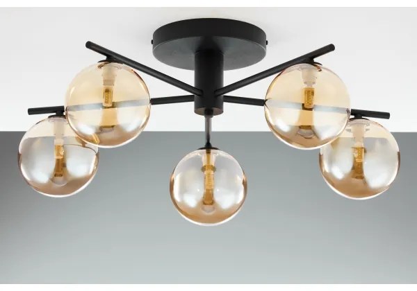 Jupiter 2047 - Lampadario a plafone PRATO 5xG9/10W/230V nero/beige