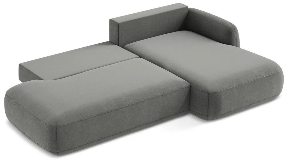 Divano angolare grigio allungabile (con penisola a destra/con chaise lounge) Hale – Makamii