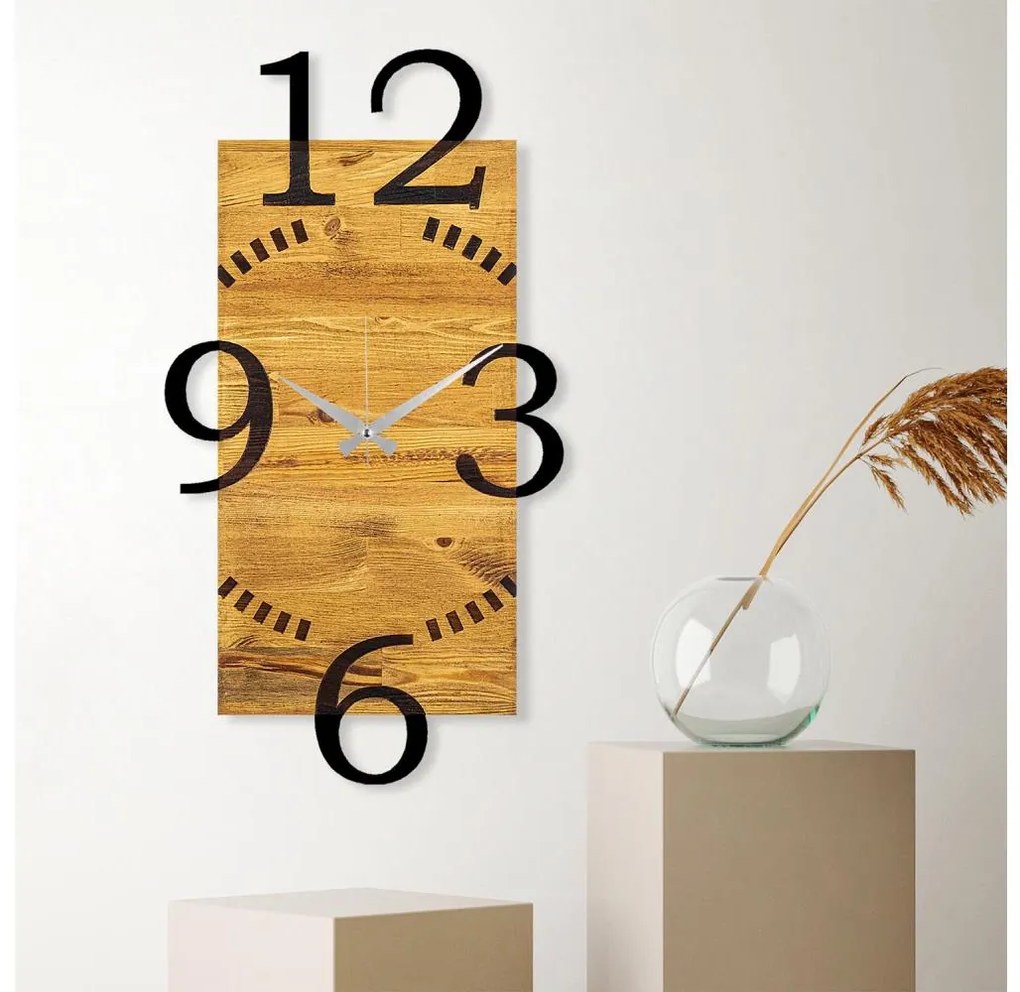 Orologio da parete 41x74 cm 1xAA legno/metallo