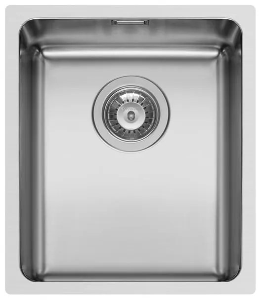 Lavello integrato 1 vasca in inox argento PYRAMIS Lydia L 44 x L 38 cm