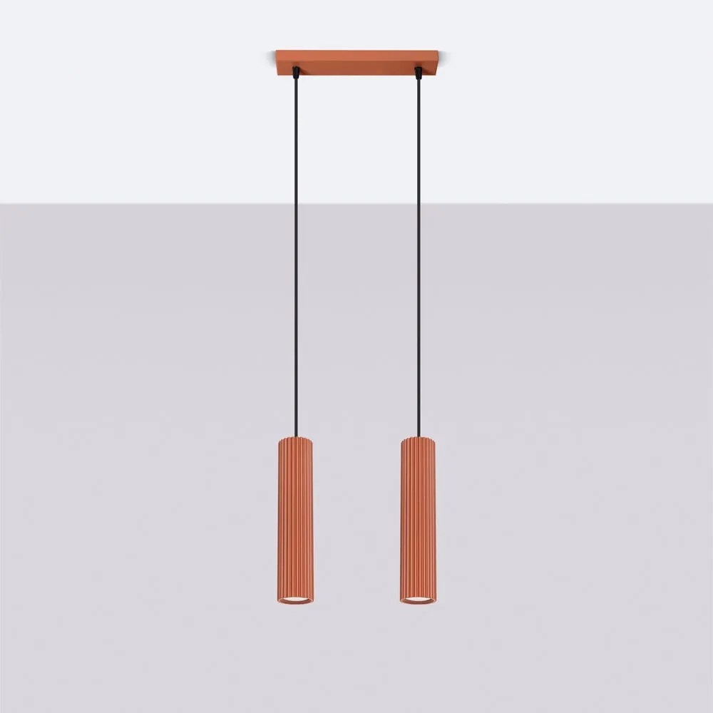 Lampadario color mattone Gleam – Sollux