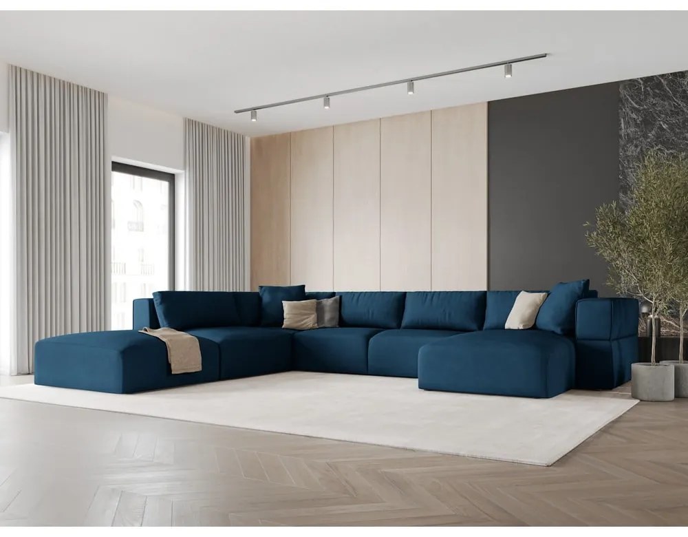 Angolo blu Divano a U, angolo sinistro Esther - Milo Casa