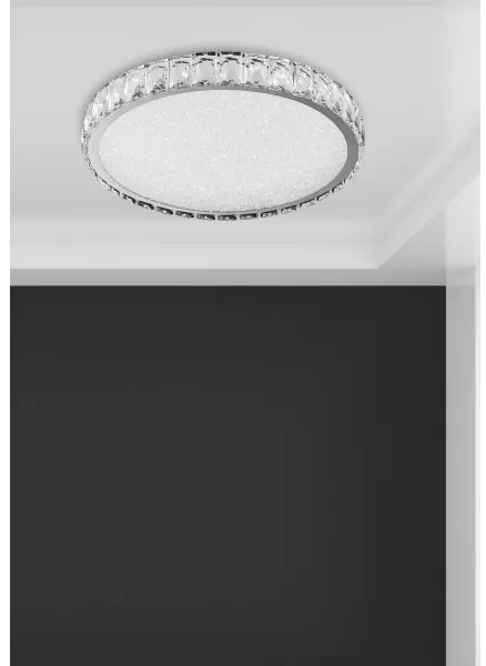 Luxera 62406 - Plafoniera LED di cristallo GIRO LED/20W/230V