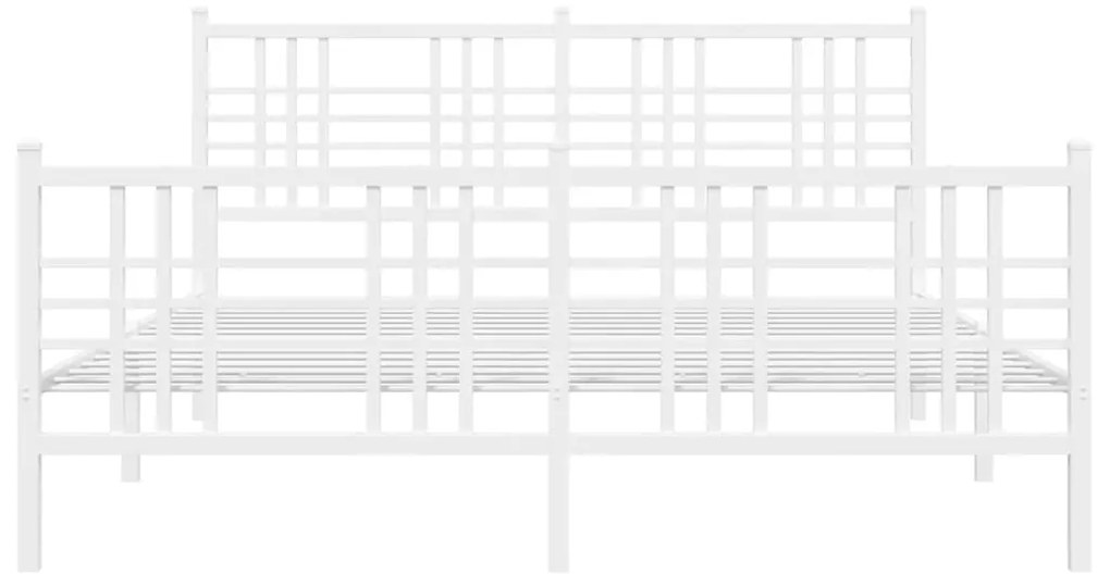 Giroletto con testiera e pediera metallo bianco 160x200 cm
