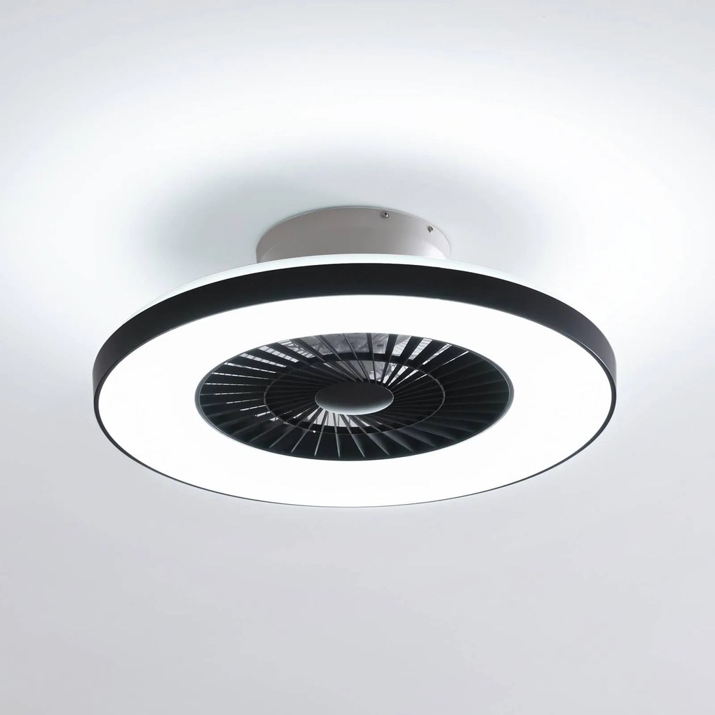 Lindby Smart LED ventilatore da soffitto Paavo, nero, silenzioso,Tuya