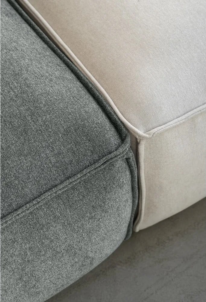 Chaise lounge componibile verde (con penisola a sinistra) Flex Felix – Miuform