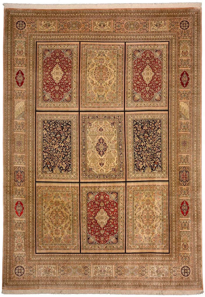 Cashmere Silk Tappeto orientale 340 x 240 Beige (Indian) Annodato A Mano