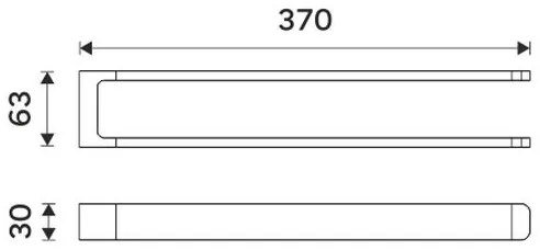 NIMCO MAC 29098-90 - Appendiabiti da parete MAYA 37 cm opaco nero