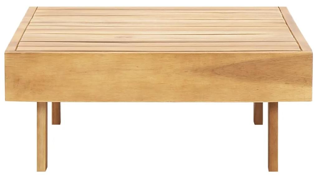 Tavolino da Salotto 100x60x25 cm in Legno Massello di Acacia