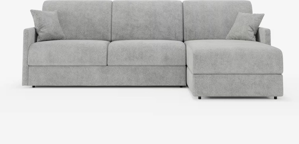 Tommy Divano Letto con penisola contenitore - design minimal e sfoderabile in tessuto smacchiabile simil cotone T33