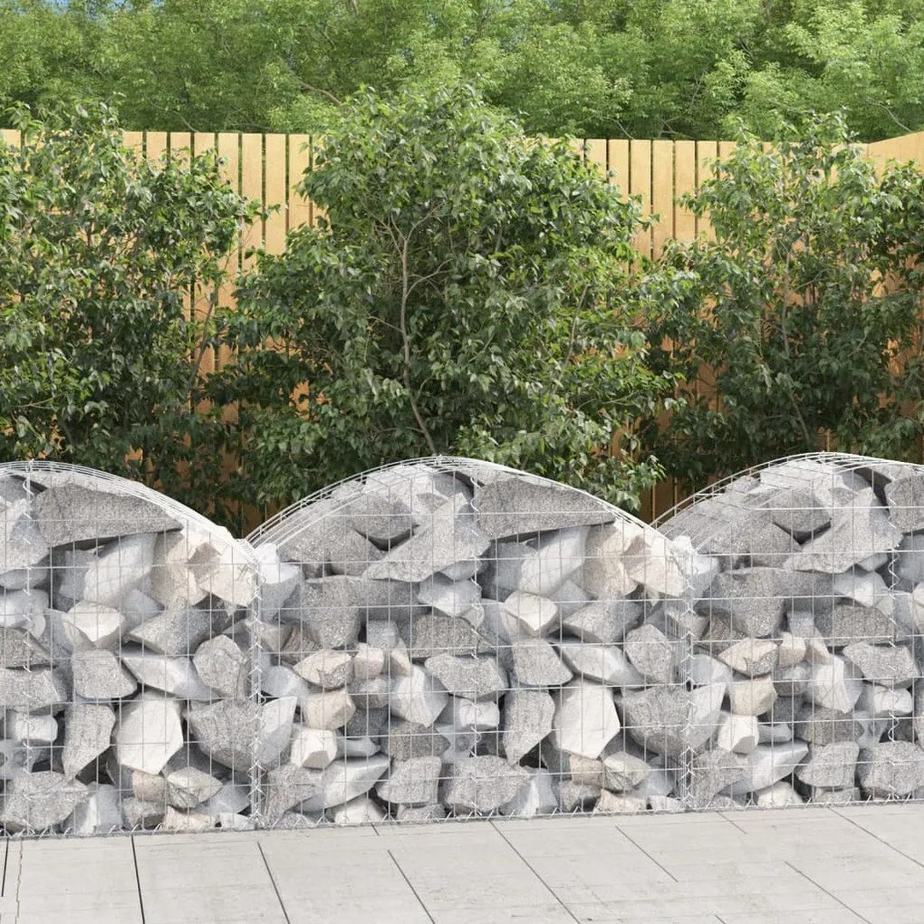 Cesto Gabbione Ad Arco 100x50x60/80 Cm Ferro Zincato /
