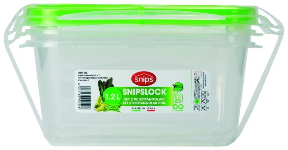 Set di 2 scatole per alimenti , 1,2 l - Snips