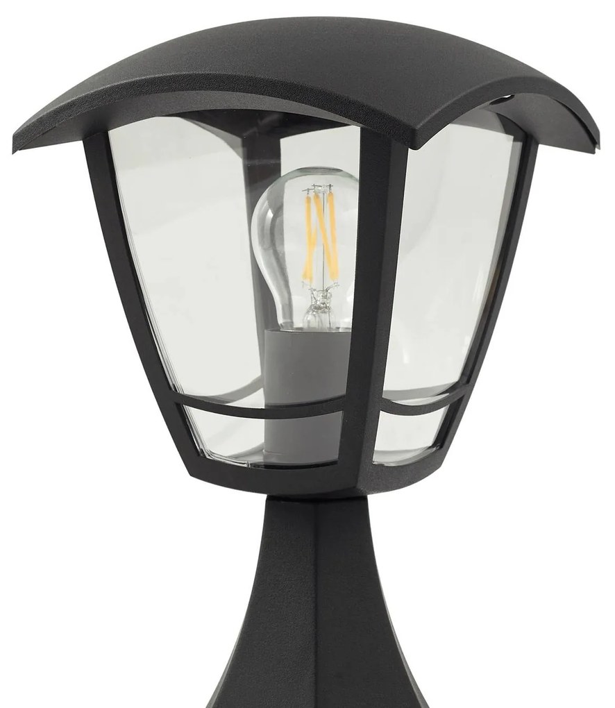 Lampioncino Lindby Isidoro, nero, altezza 28 cm, plastica