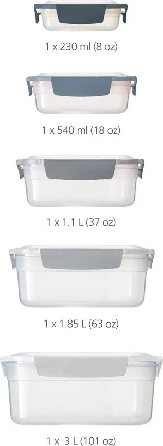 Scatole per alimenti in set 5 pz Nest – Joseph Joseph