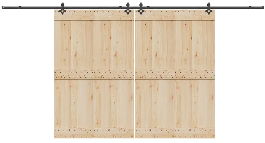 Kit Di Binari Per Porte Scorrevoli 427 Cm Acciaio Nero /
