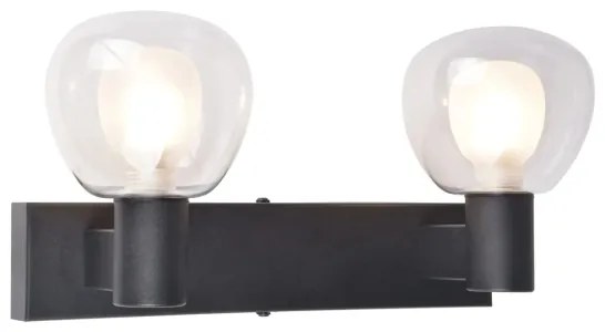 Applique da bagno POLA 2xG9/5W/230V IP44 nero/trasparente