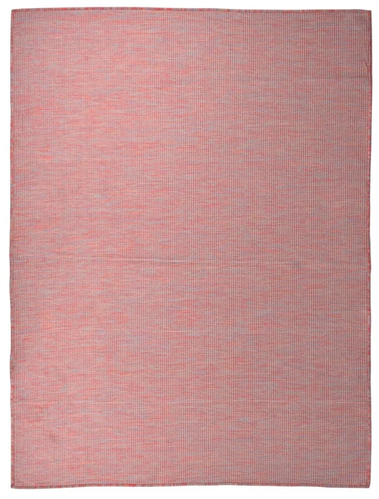 Tappeto Da Esterni A Tessitura Piatta 120x170 Cm Rosso /