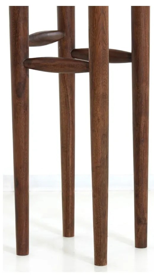 Tavolino in legno massiccio di acacia 42x42 cm Qiano - Light & Living