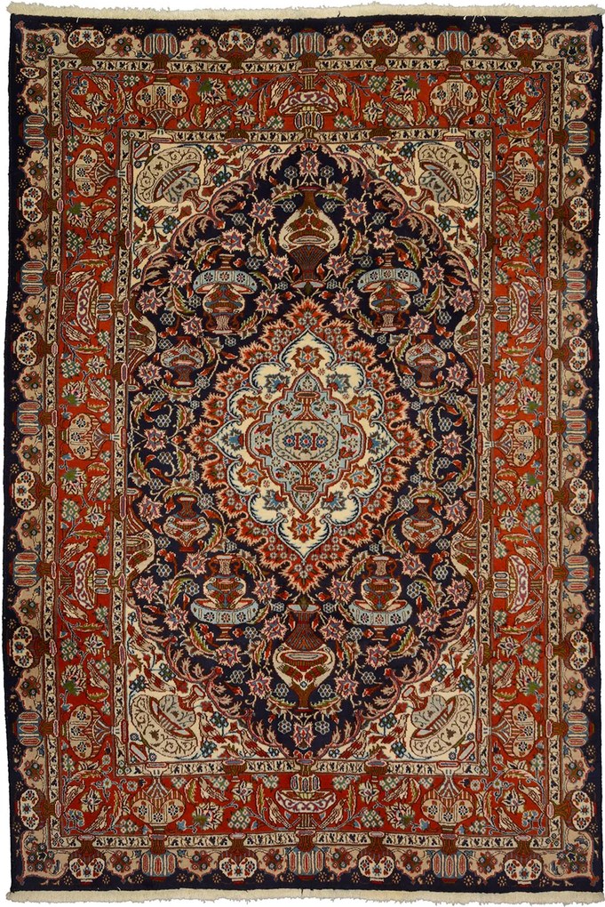 Persian Tappeto 200 x 290 Rosso (Iran) Annodato A Mano