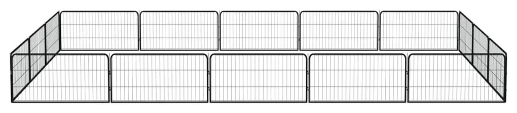 Box cani 16 pannelli nero 100x50 cm acciaio verniciato polvere