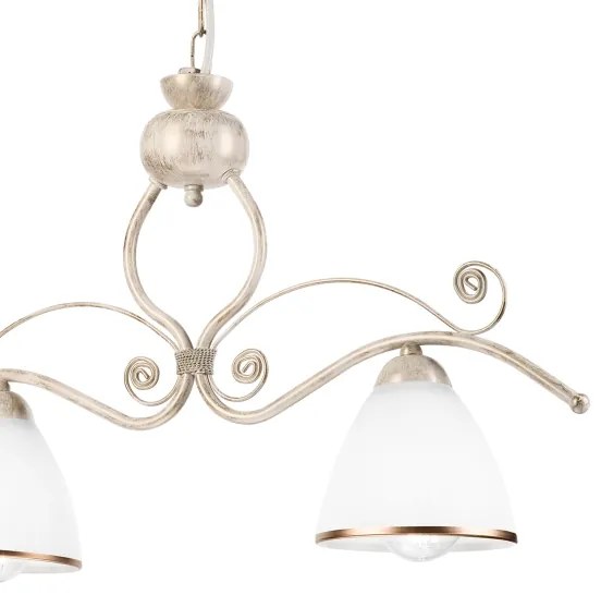 Lampadario a sospensione con catena RETRO 2xE27/60W/230V oro/patina