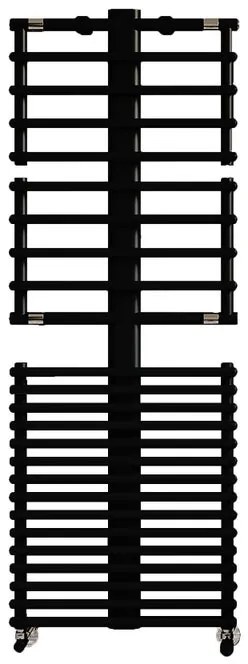 Termoarredo bagno IRSAP 107.6x55 cm interasse 500 mm nero serie Get Up