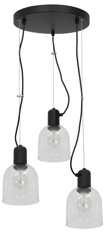 Lampadario a sospensione con filo BANCO 3xE27/15W/230V