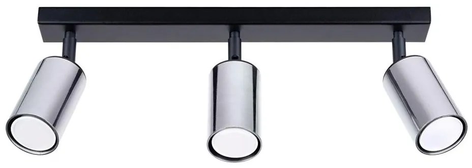 Sollux SL.1368 - Faretto WINX 3xGU10/10W/230V nero/cromo