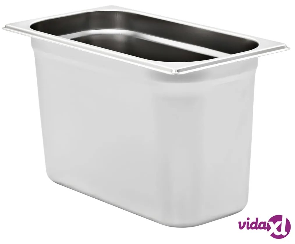 vidaXL Contenitori Gastronorm 4 pz GN 1/3 200 mm in Acciaio Inox