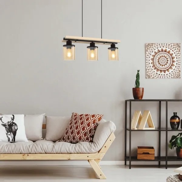 Rabalux 72083 - Lampadario a cavo NIYLAH 3xE27/25W/230V