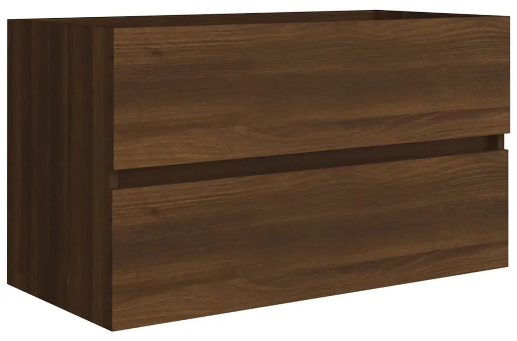 Mobile bagno lavabo integrato rovere marrone legno multistrato