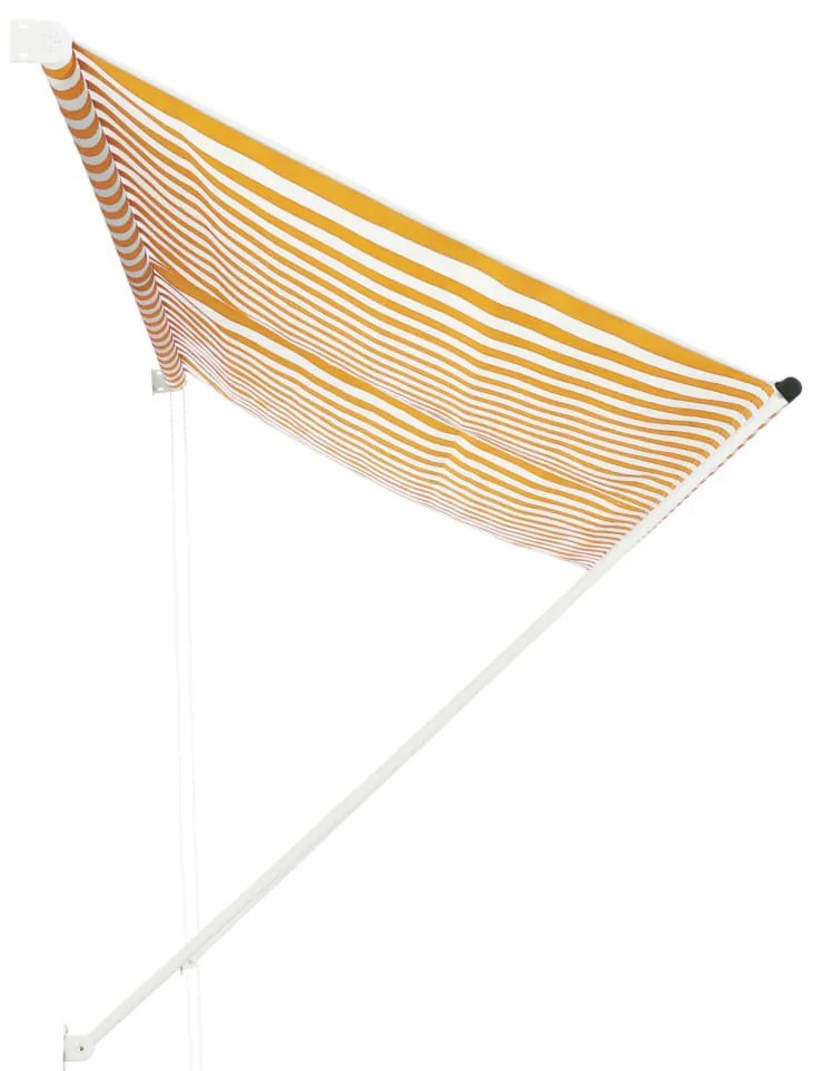 Tenda da Sole Retrattile 300x150 cm Giallo e Bianco