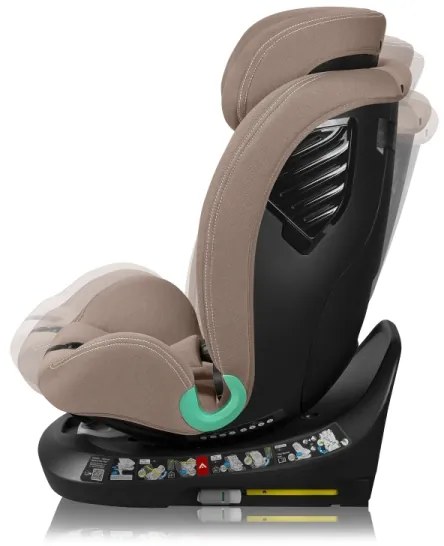 Lionelo - Seggiolino auto girevole con base BASTIAAN ONE i-Size 40-150 cm Beige sabbia