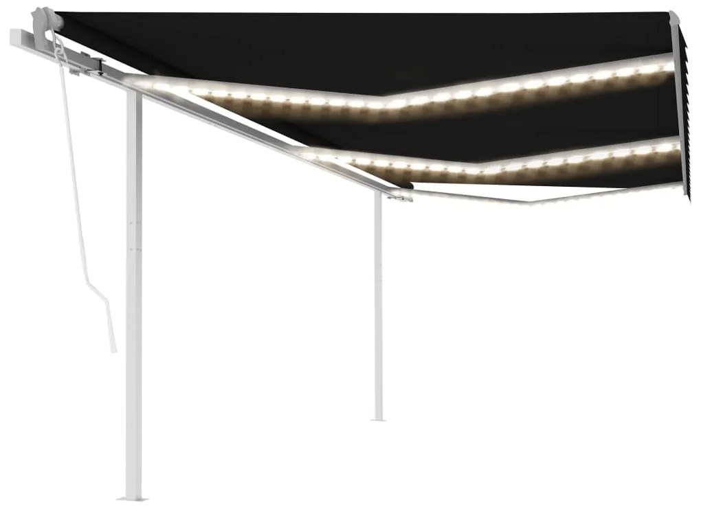 Tenda Da Sole Automatica Con Sensore Vento E Led 6x3m Antracite /