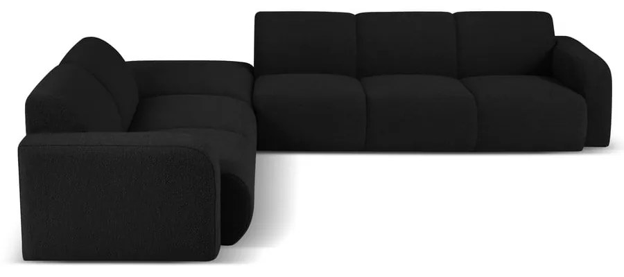 Divano angolare nero in tessuto bouclé (angolo sinistro) Molino - Micadoni Home