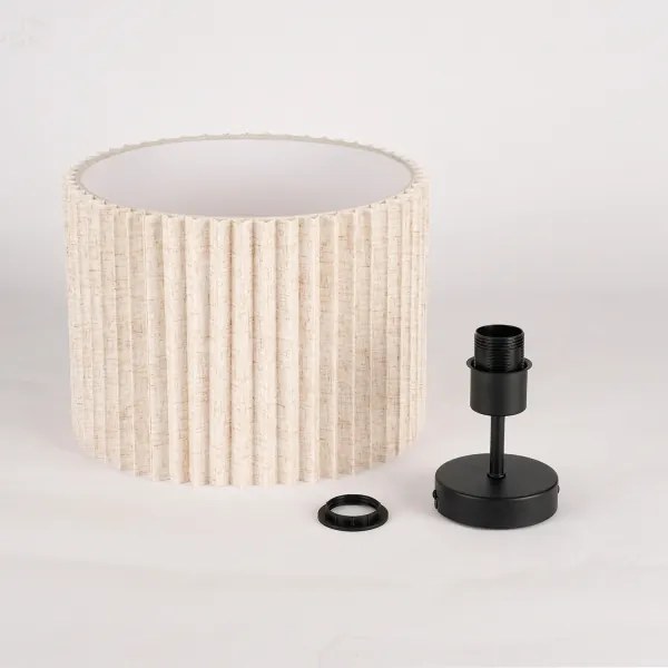 Brilagi - Plafoniera da soffitto NORDIC WAVE 1xE27/15W/230V Ø 32 cm lino/nero