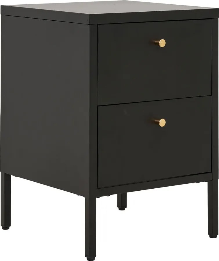 Comodino in metallo nero Dalby - House Nordic