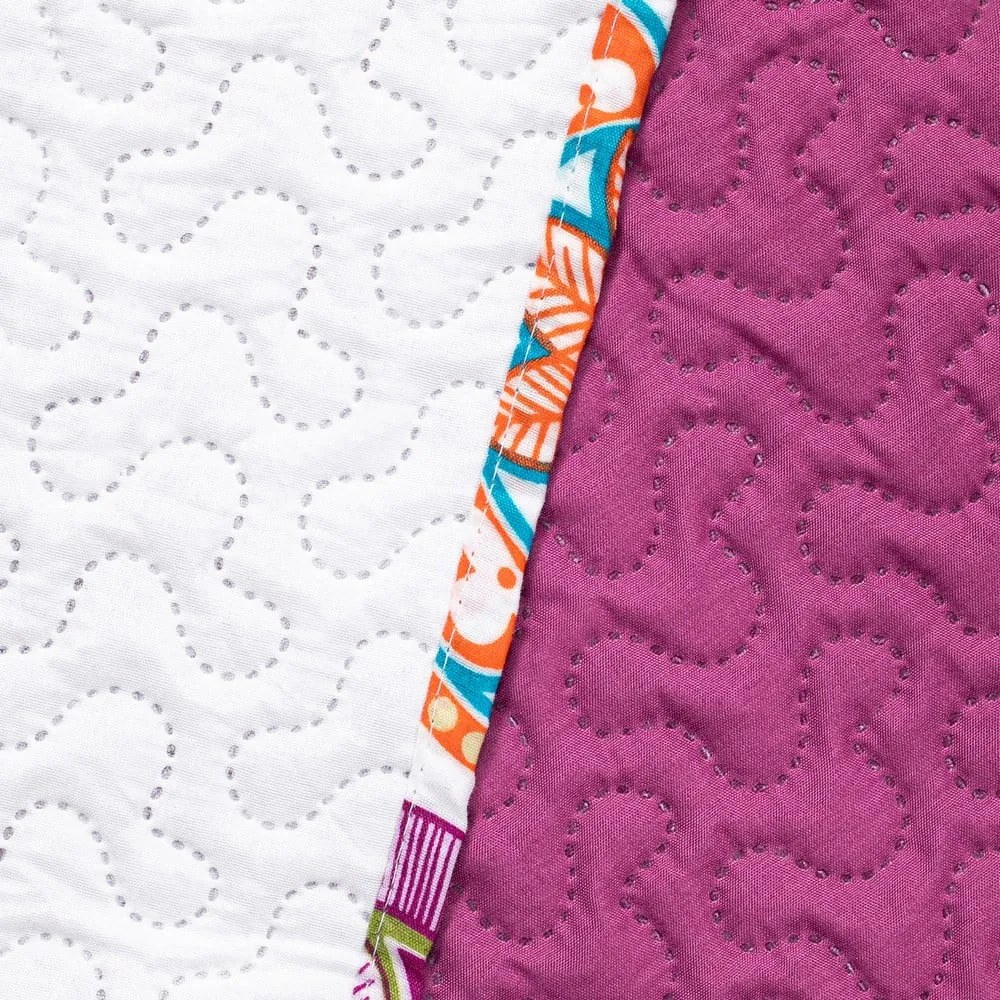 Copriletto reversibile in microfibra fucsia , 170 x 270 cm Bibi - DecoKing