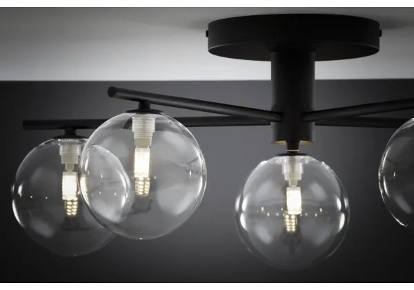 Jupiter 2046 - Lampadario a plafone PRATO 5xG9/10W/230V nero/limpido