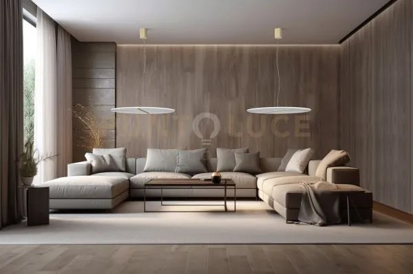 Koi-s70 o sospensione led diametro 70cm in vetro con partciolari or...