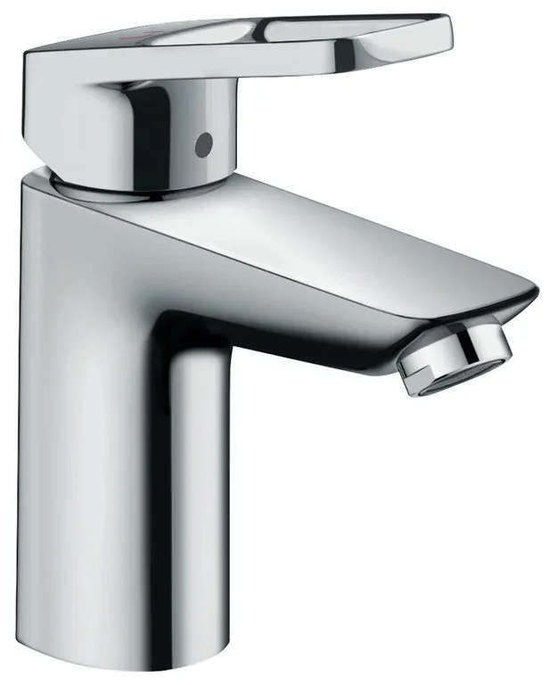 Rubinetto per lavabo a canna media Logis Loop 100 Coolstart cromato lucido HANSGROHE H 17 cm