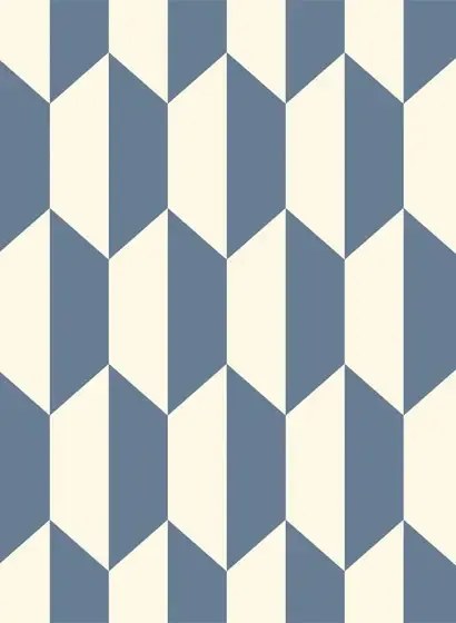 Cole & Son Carta da parati Tile - Blue/ White