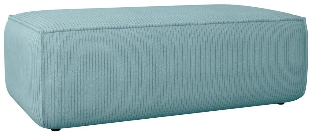 Pouf in Velluto a coste Turchese - AMELIA