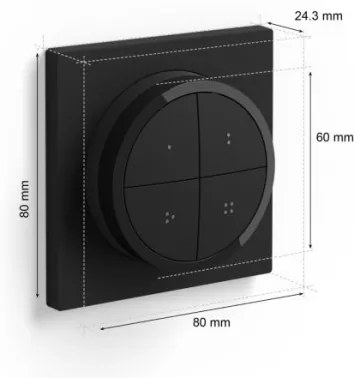 Philips - Controllo remoto con interruttore Hue TAP 1xCR2032 nero