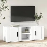 Mobile Porta TV Bianco 100x31,5x35 cm in Legno Multistrato 819428