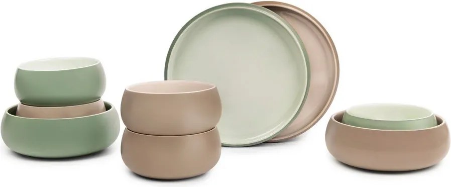 Set di piatti beige in gres 4 pz ø 22 cm Terra Rondo – Bonami Selection